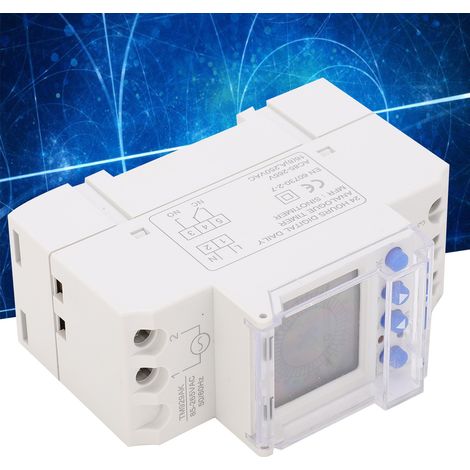 TM929AK Intelligenter 24-Stunden-Analogtimer mit austauschbarer Batterie, LCD-Hintergrundbeleuchtung, 85–265 V, 16 A (1/5)