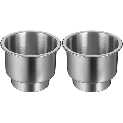 2 pièces Porte gobelets Auto Inoxydable Support de Boissons Antidébordement (1/5)