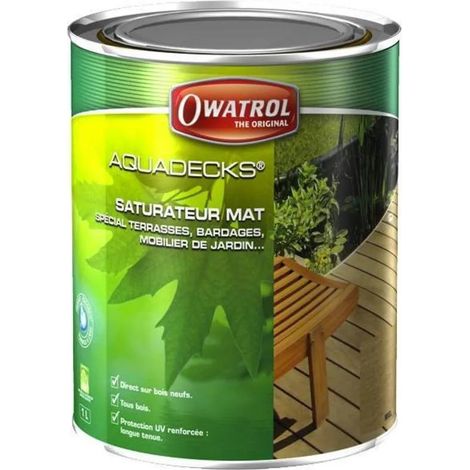 Saturatore per legno opaco all'acqua per interni/esterni, miele, 1 litro.