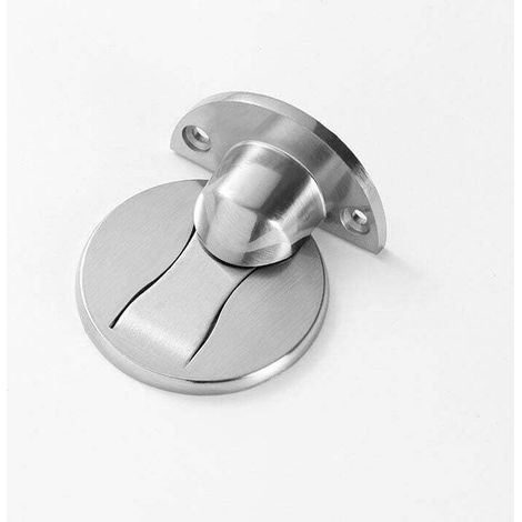 Butée Porte Magnétique,Butée Porte Support Loquet Butoir Porte Métal,304 Acier Inoxydable Résistant（1pcs，acier brossé）,120g