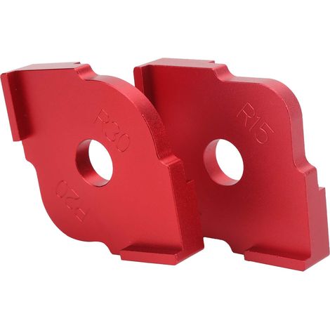 Gabarit de rayon d'angle Quick-Jig en 2 pièces, outil de positionnement et de découpe en demi-cercle pour le travail du bois (1/5)