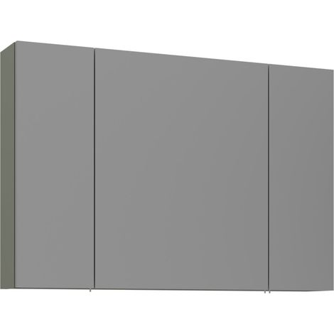Badezimmerschrank mit Spiegel "Bari 100" – 97 x 16 x 66 cm – Mattgrün (1/4)