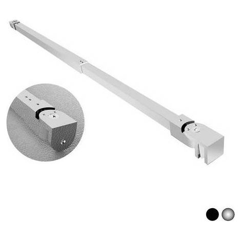 Braccio di supporto quadro con 2 teste snodabili. Telescopico 70-100 cm. Finitura cromo o nero.(DianFlex) Misura: cm 70-100 Nero