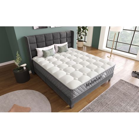 Matelas 120 x 200 cm à ressorts ensachés 7 zones, fermeté h3 mi-ferme, 20 cm de haut, certifié oeko-tex®, avec po (1/5)