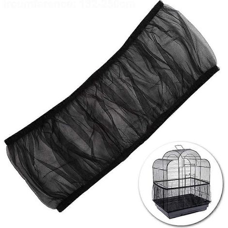 Cache-graines universel pour cage à oiseaux, jupe de cage en tissu doux et aéré, protège vos sols des graines éparpillées, lavable en machine, filet de protection léger (1/4)