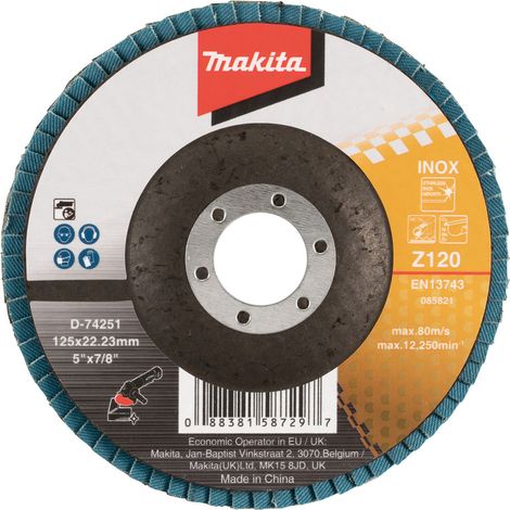 MAKITA D-74251 Disco lamellare 125 (G120) in metallo