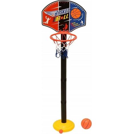 Trade Shop - SET CANESTRO 115CM + PALLONE BASKET MIT RETE BAMBINI GIOCATTOLO BEGOLABILE -