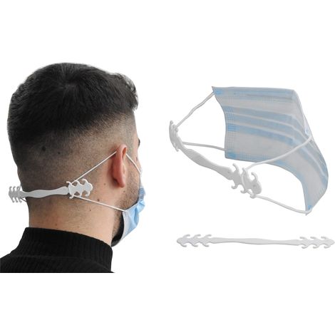 10x Maskenhalter für Schutzmaske Mundschutz Behelfsmaske Ohrenschoner Nackenband (1/4)