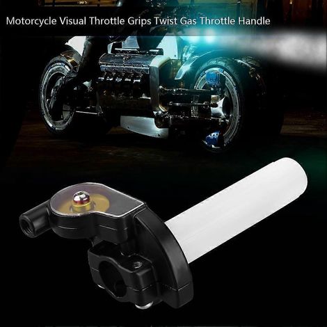 Poignées d'accélérateur visuelles 22mm pour moto, poignée twist gaz orange pour dirt bike, rouleau de commande compatible. (1/4)