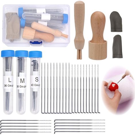 33-Piece Wool Needle Set, 3 Sizes of Wool Felting Tools, Wool Felting Tool Kit, DIY Wool Felting for Beginner Crafts (1/5)