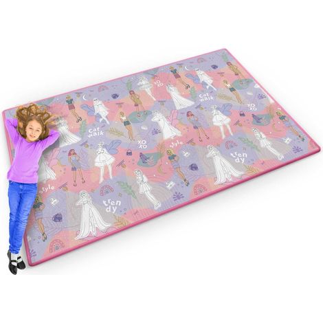 Alfombra de juego colorida y aterradora, enrollable - 200 x 120 x 0,3 cm, Ricokids RK-343
