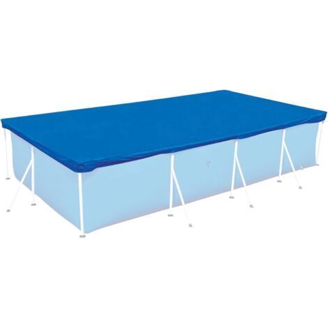 Abdeckung für – Wetterfeste rechteckige Plane, 4 x 2,1 m. Strapazierfähige Schutzschicht für den Pool im Garten im Sommer oder zur Winterlagerung. (1/5)
