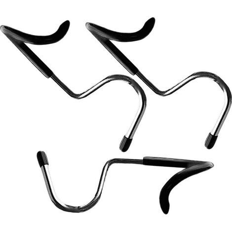 Lot de 3 crochets de camping portables en forme de S pour poteaux de tente, lampes de jardin, mangeoires à oiseaux, crochets de suspension pour terrasse, installation simple, métal, joli traiteme (1/5)