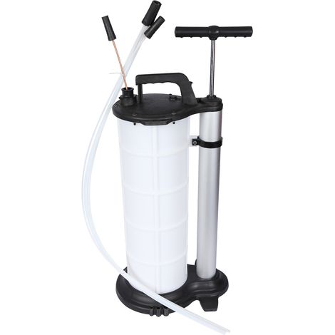 Extractor de líquidos manual con tanque 9 litros para succión por vacío de aceite y otros líquidos