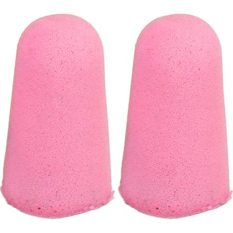 Packung mit 2 Schaumstoff-Ohrstöpseln für optimale Schalldämmung und Schutz vor Haushaltslärm (rosa). (1/5)
