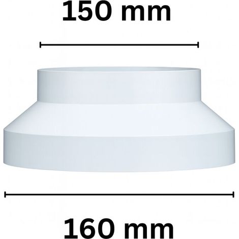 réducteur 150 160 mm PVC adaptateur de ventilation adaptateur de conduit système de (1/5)