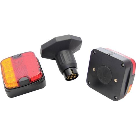 Berger & Schröter Kit d'éclairage pour remorque 7 pôles feu stop, feu arrière, clignotant 12 V/DC raccordement sans fil