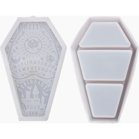 Moule En Silicone Pour Cercueil - Résine Époxy DIY Boîte De Rangement - Décoration Halloween Et Bijoux - Lot De 2 Pièces (1/5)