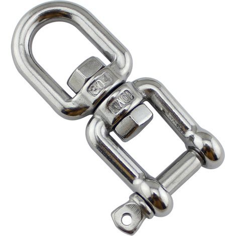 Crochet de plafond robuste en acier inoxydable, supportant une charge de 350 kg, rotation à 360°, pivotant sur roulement à billes, pour suspendre chaises, balançoires, sacs de frappe, hamacs, etc., ép (1/4)