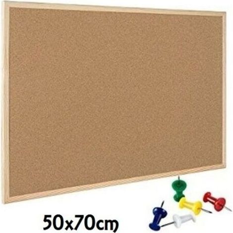 Tableau D'affichage En Liège Avec Cadre En Bois 50x70cm Notes Photos + épingles