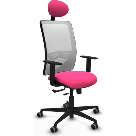 Silla de oficina piqueras y crespo Zulema rosa cuero sintético (1/2)