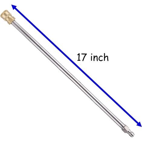 Rallonge pour nettoyeur haute pression, lance pour nettoyeur haute pression, raccord rapide 17" 6,35 mm (1/3)
