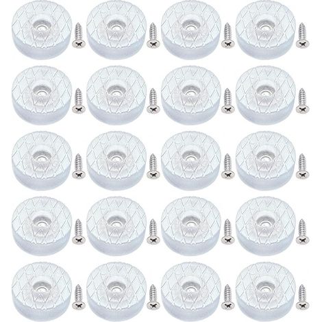 Antidérapant Silencieux 30mm Protecteur Sol Silicone Patins Meubles Planeurs avec vis pour Pieds canapé Table Bureau Coussinets Chaise Rond Caoutchouc à Visser pour parquet