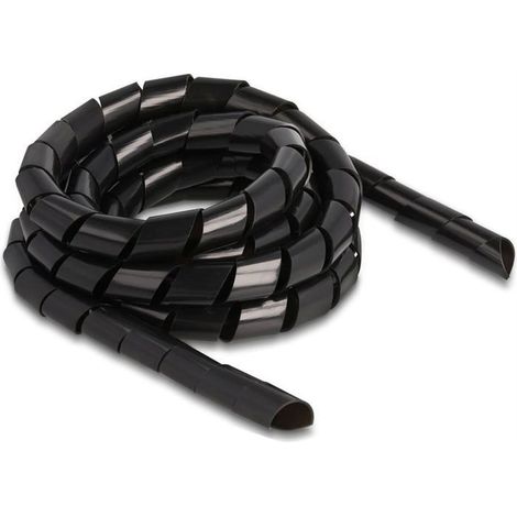Enrouleur de câble - DELOCK - 19024 - Spirale - 2 m - Noir