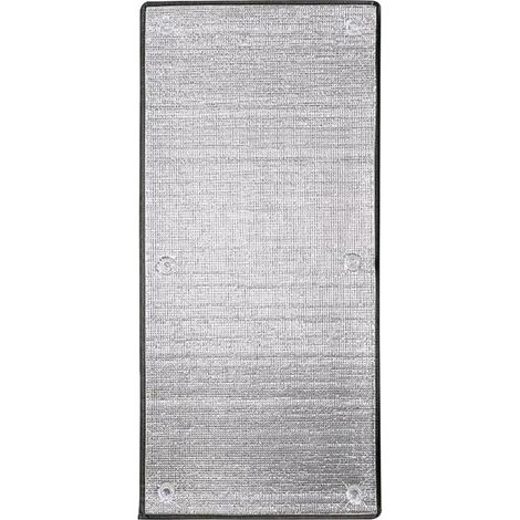 Lámina aislante y resistente a los rayos UV para ventanas, de aluminio, reutilizable, con ventosa, marco negro (60 x 100 cm). (1/5)
