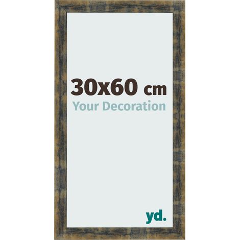 yd. - Cadre photo 30x60 - Bleu Or Melange - MDF - Pisa (1/5)