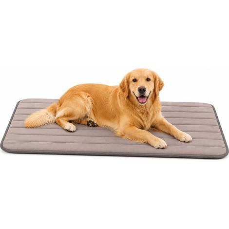 Panier Chien - Coussin Chien et Chat orthopédique Taupe - adapté Cage métallique - Mousse mémoire de Forme - 116 x 69 x 2 cm (1/5)