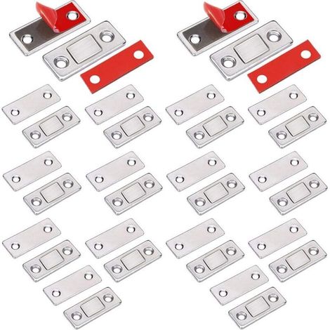 Loquet Magnetique Aimant porte Placard 14 Pièces Très Mince loquets magnétiques à Coller Aimant Fermeture Adhesif Meuble Aimant Puissant pour Porte Coulissante Tiroirs Fenetre Aimanté Armoire (1/5)