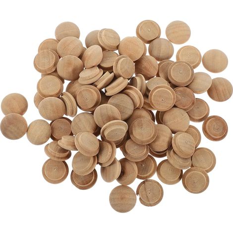 Bouchons de Trous en Bois pour Meubles 100 Pièces 20mm X 15 Mm Cache Trou pour Table et Pieds de Chaise, Remplacement Rapide, Finition Bois, Lot de 100 (1/5)