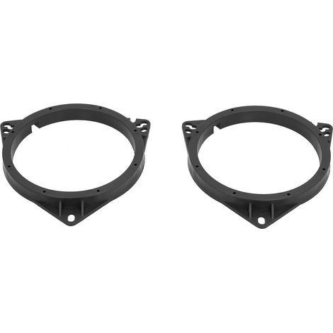 Adaptateur D'entretoises de Haut-parleur de Voiture Anneau Adaptateur D'entretoise de Noir, 2 Pièces Anneaux de Haut-parleur Audio de Voiture Tapis de Remplacement de (1/5)