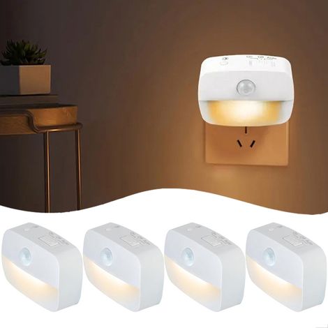 Veilleuse LED avec capteur de présence intégré, prise standard européenne, 220 V. (1/5)