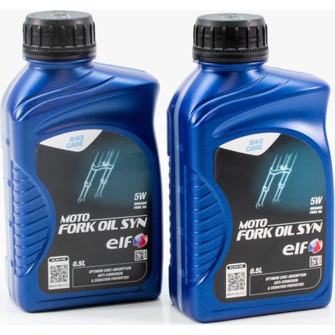Huile de fourche ELF MOTO FORK OIL SYN 5W 500ml - Lot de 2 (1/2)