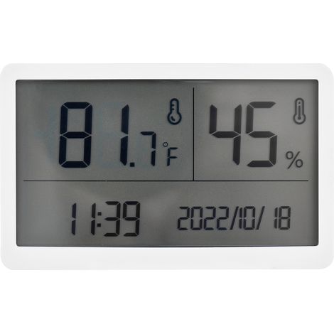 Thermomètre d'intérieur à jauge d'humidité - Pièce à capteur numérique avec moniteur de température, hygromètre précis pour cave à vin à effet de serre domestique (1/5)