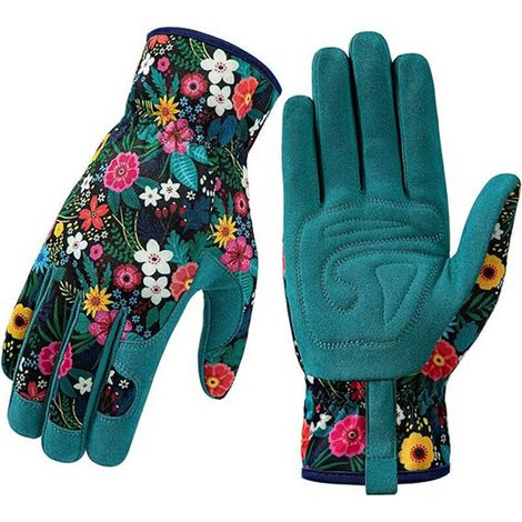 Gants de jardinage pour femmes, gants de jardinage en cuir respirant avec poignée, gants de travail anti-épines et anti-perforation (1/4)