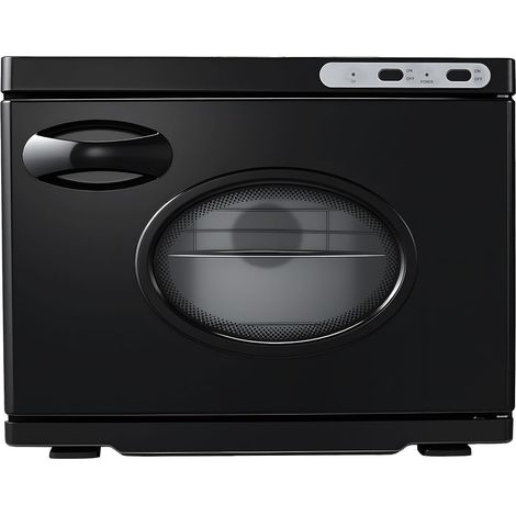 Chauffe-serviettes 23L avec hublot, étagères clips et inox, capacité 36 serviettes, chauffage périphérique pour spas, salons de coiffure, manucure, massage. (1/5)
