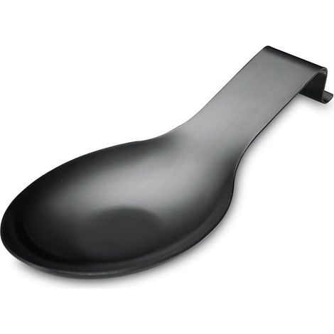 Löffelhalter aus mattschwarzem Edelstahl (24 cm), Küchenutensilien-Organizer, Schöpfkelle, Clip, Pfannenwenderhalterung, spülmaschinenfest. (1/5)