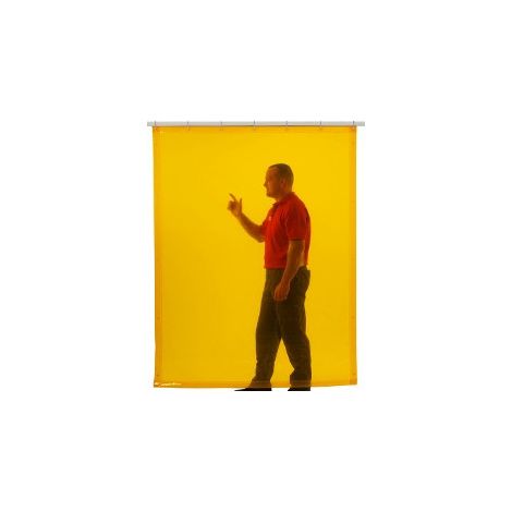 Cortina de soldadura CEPRO en amarillo contra salpicaduras 200 x 140 cm