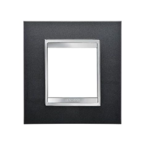 PLAQUE LUX INT. 2P ARDOISE GEWISS GW16222VA
