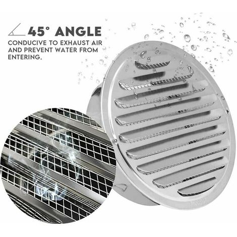 Sphère Vent d'air en Acier Inoxydable Grille De Ventilation Thicken Hotte Murale De Montage Covers D'échappement Salle De Bains Cuisine évents Ventilateur Et Aérateurs (120mm) (1/3)
