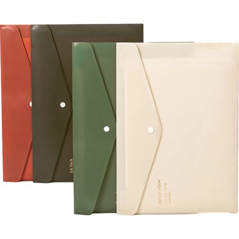 Dossier Enveloppe PVC - 32 x 24 5 cm - Fermeture à Pression - Pour Documents A4 - Lot de 4 (1/5)