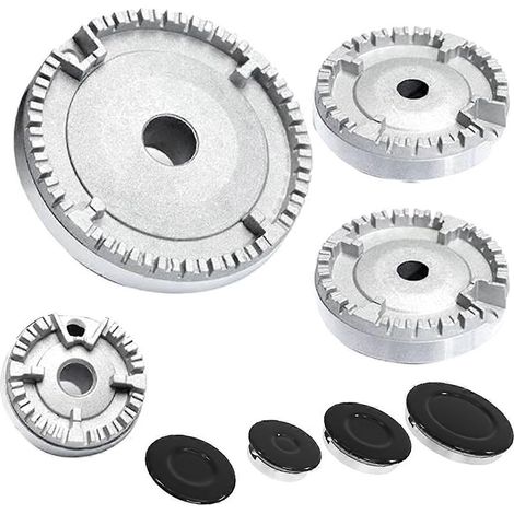 Ensemble de chapeau de cuisinier, couvercle de cuisinière, chapeau de brûleur de plaque de cuisson à gaz pour four et plaque de cuisson (1/4)