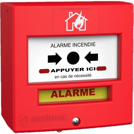 Boîtier de commande manuelle d'alarme incendie pour DAD NEUTRONIC BCM4710R1