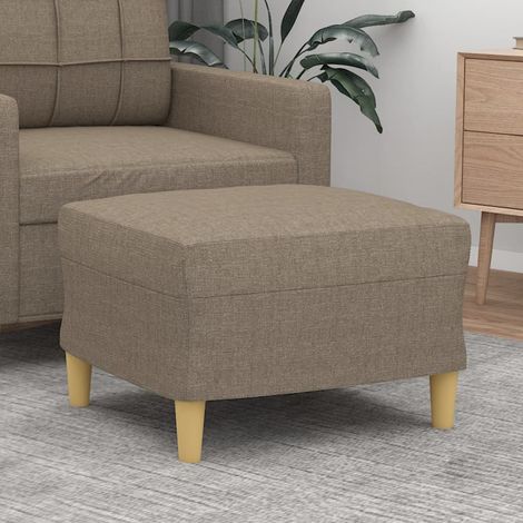 Repose-pied, Tabouret Pouf, Tabouret Bas Taupe 60x50x41 cm Tissu LKF75217 (1/5)