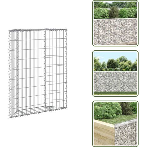 Lit surélevé à gabion en trapèze Acier galvanisé 80x20x100 cm - Jardinière À Gabion - Jardin Surélevé - Bac À Plantation - Border Fleurie - Décoration Extérieur (1/5)