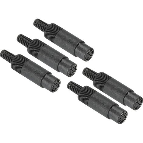 S-Vidéo DIN Mini Femelle Prise 8 Broche Signal Transmission pour TV, Lecteur DVD Paquet de 5 (1/4)