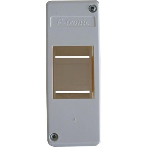 Unitec 47522, Piccola scatola di distribuzione elettrica, sopraintonaco, IP 40, 1 x 2 Moduli